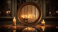 ambiance candle mirror Royalty Free Stock Photo