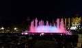 Magic fountain night show - A definite must if you visit Barcelona. Royalty Free Stock Photo