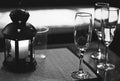 Ambient Drinking at Silver Wedding Party B&W