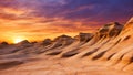 Ambient Glow: Sunset Sandstone Harmony. AI generate Royalty Free Stock Photo