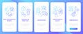 Ambient scent marketing pros blue gradient onboarding mobile app screen