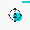 Ambient, User, Technology, Experience turquoise highlight circle point Vector icon Royalty Free Stock Photo