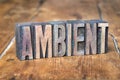 Ambient word wood Royalty Free Stock Photo