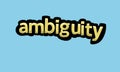 AMBIGUITY writing vector design on a blue background Royalty Free Stock Photo