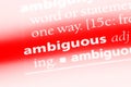 ambiguous