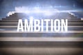 Ambition against steps against blue sky Royalty Free Stock Photo