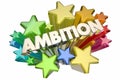 Ambition Driven to Succeed Word Stars