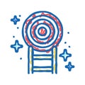ambition ladder succes challenge icon doodle illustration