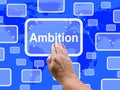 Ambition Touch Screen Means Target Aim Or Goal