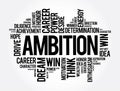 Ambition word cloud collage, business concept background