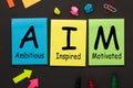 Ambitious Inspired Motivated AIM Royalty Free Stock Photo