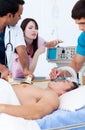Ambitious medical team resuscitating a patient Royalty Free Stock Photo