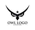 ambitious sharp vision eyes owl bird vector logo design