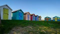 Amble Beach Huts at Warkworth Harbour Royalty Free Stock Photo