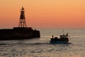 Amble Harbour at dawn Royalty Free Stock Photo