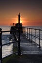 Amble Harbour at dawn Royalty Free Stock Photo