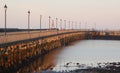 Amble harbour at sunset Royalty Free Stock Photo