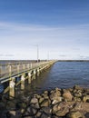 Amble, Northumberland, pier and lighthouse, UK Royalty Free Stock Photo