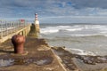 Amble pier Royalty Free Stock Photo