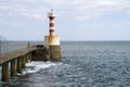 Amble / Warkworth Harbour South Pier light Royalty Free Stock Photo