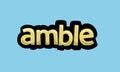 AMBLE writing vector design on a blue background