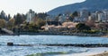 Ambleside Park Beach in springtime. West Vancouver, BC, Canada.