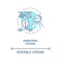 Amblyopia testing concept icon Royalty Free Stock Photo