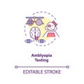 Amblyopia testing concept icon