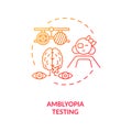 Amblyopia testing concept icon Royalty Free Stock Photo