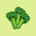 Vector Cartoon Green Broccol Royalty Free Stock Photo