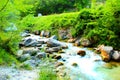 Ambro river streaming down between rocks Royalty Free Stock Photo