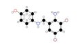 ambroxol molecule, structural chemical formula, ball-and-stick model, isolated image mucolytic agent