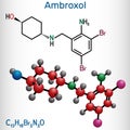 Ambroxol mucoactive drug molecule. It is aromatic amine, secretolytic and secretomotoric agent used in the treatment of