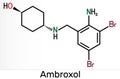 Ambroxol mucoactive drug molecule. It is aromatic amine, secretolytic and secretomotoric agent used in the treatment of