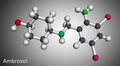 Ambroxol mucoactive drug molecule. It is aromatic amine, secretolytic and secretomotoric agent used in the treatment of