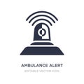 ambulance alert icon on white background. Simple element illustration from Security concept Royalty Free Stock Photo