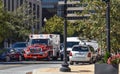 An Ambulance Answers an Emergency Call on D Street, Near 3rd Street in Downtown Washington, DC