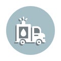 Ambulance badge icon. Simple glyph, flat vector of blood donation icons for ui and ux, website or mobile application