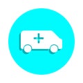 Ambulance badge icon. Simple glyph, flat vector of web icons for ui and ux, website or mobile application
