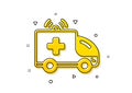 Ambulance car icon. Medical emergency transport sign. Vector Royalty Free Stock Photo