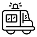 Ambulance car icon outline vector. Medical emergency Royalty Free Stock Photo