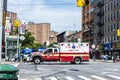 Ambulance car of New York in Harlem, New York City, USA Royalty Free Stock Photo