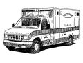 Ambulance car vector drawing