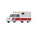 Ambulance Car vector icon. Cartoon style illustration