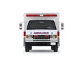 Ambulance Car on White Background. Front View