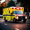 Ambulance, emergency response vehicle to take medical victims to hospital