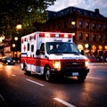 Ambulance, emergency response vehicle to take medical victims to hospital