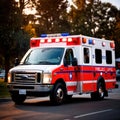 Ambulance, emergency response vehicle to take medical victims to hospital