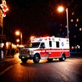 Ambulance, emergency response vehicle to take medical victims to hospital