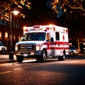 Ambulance, emergency response vehicle to take medical victims to hospital